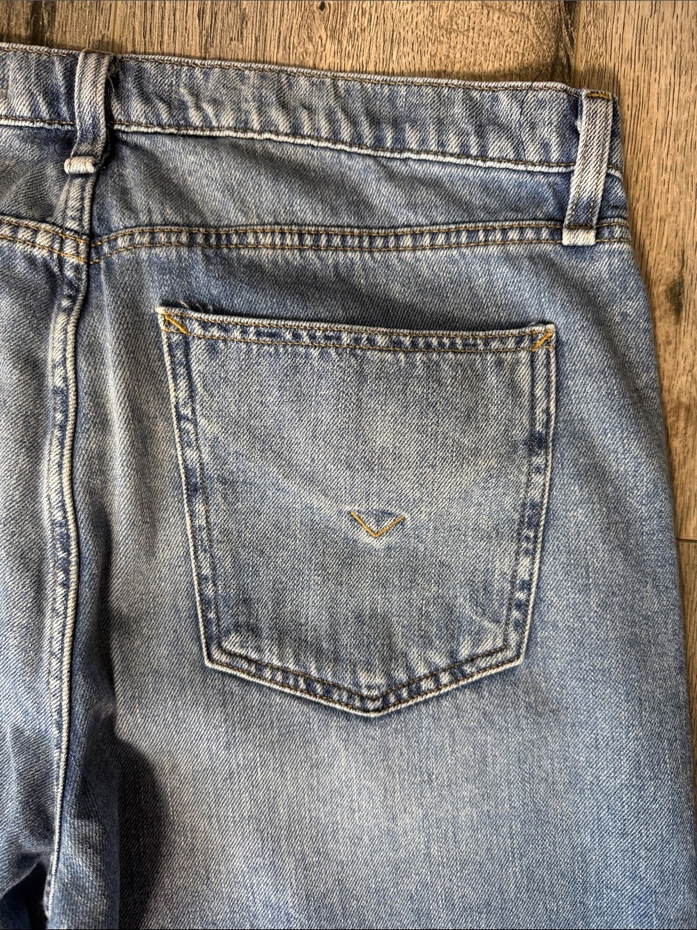 Hudson Jeans Medium Blue Wide-Leg Distressed Denim - Picture 11 of 13